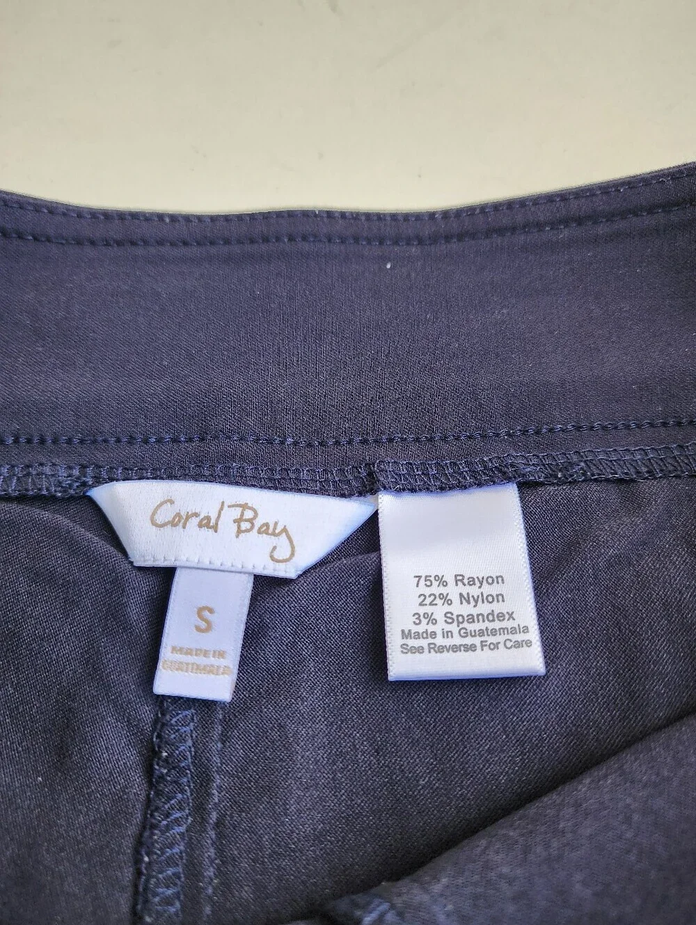 CORAL BAY GOLF SKORT NAVY  SKIRT SHORTS UNDER POLYESTER BLEND Rayon Nylon S